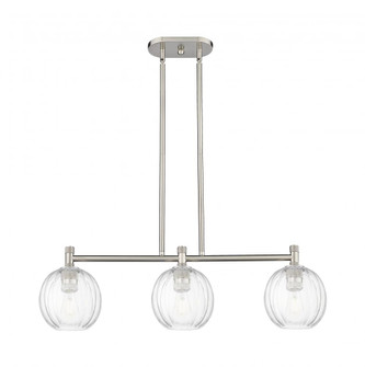Preston Globe - 3 Light - 34 inch - Satin Nickel - Island Light (3442|434-3I-SN-G458-7CL)