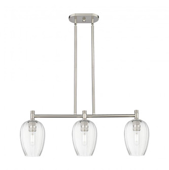 Preston Flute - 3 Light - 33 inch - Satin Nickel - Island Light (3442|434-3I-SN-G457-6CL)