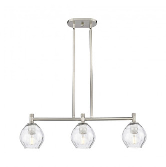 Waverly - 3 Light - 33 inch - Satin Nickel - Island Light (3442|434-3I-SN-G362)