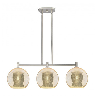 Athens - 3 Light - 37 inch - Satin Nickel - Island Light (3442|434-3I-SN-G128-10)