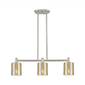 Cobbleskill - 3 Light - 32 inch - Satin Nickel - Island Light (3442|434-3I-SN-G116)