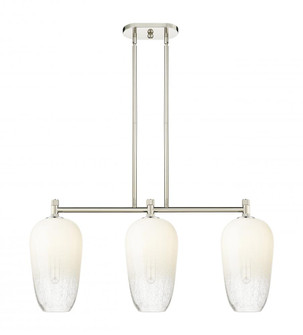 Brookhaven Flute - 3 Light - 34 inch - Polished Nickel - Island Light (3442|434-3I-PN-G484-7OP)