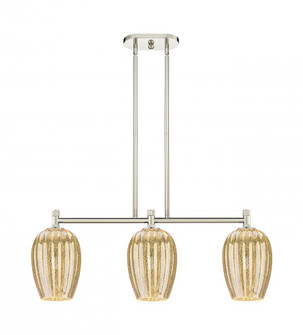Preston Flute - 3 Light - 33 inch - Polished Nickel - Island Light (3442|434-3I-PN-G457-6ME)