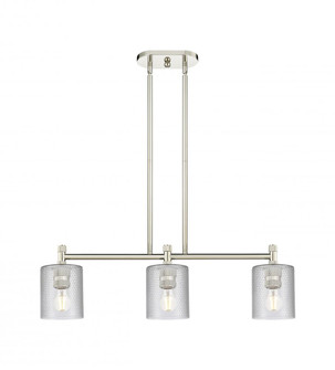 Cobbleskill - 3 Light - 32 inch - Polished Nickel - Island Light (3442|434-3I-PN-G112)