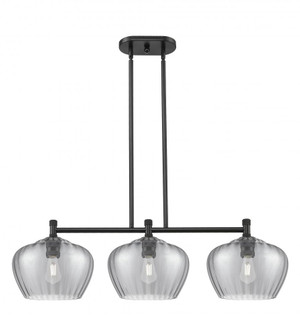 Fenton - 3 Light - 38 inch - Matte Black - Island Light (3442|434-3I-BK-G93-L)