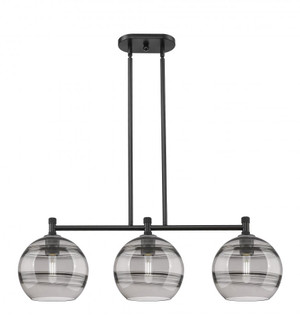 Rochester - 3 Light - 37 inch - Matte Black - Island Light (3442|434-3I-BK-G556-10SM)