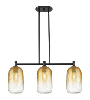 Brookhaven Cloche - 3 Light - 34 inch - Matte Black - Island Light (3442|434-3I-BK-G482-7AM)