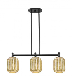 Preston Cylinder - 3 Light - 34 inch - Matte Black - Island Light (3442|434-3I-BK-G460-7ME)