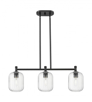 Preston Cylinder - 3 Light - 34 inch - Matte Black - Island Light (3442|434-3I-BK-G460-7CL)