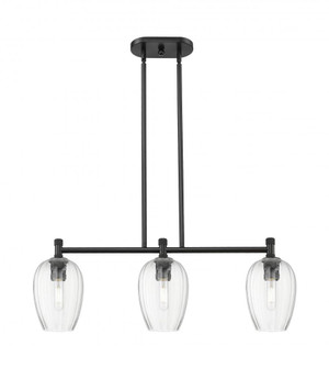 Preston Flute - 3 Light - 33 inch - Matte Black - Island Light (3442|434-3I-BK-G457-6CL)