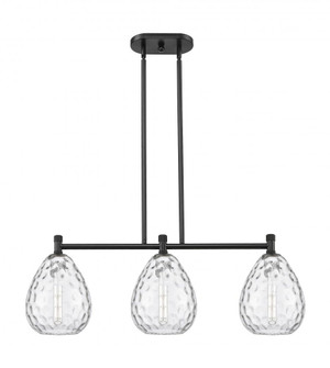 Waverly - 3 Light - 35 inch - Matte Black - Island Light (3442|434-3I-BK-G372)