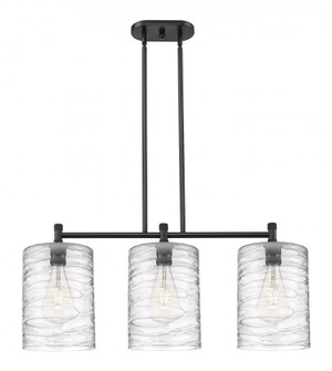 Cobbleskill - 3 Light - 36 inch - Matte Black - Island Light (3442|434-3I-BK-G1113-L)