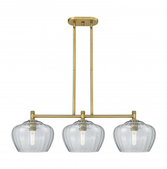 Fenton - 3 Light - 38 inch - Brushed Brass - Island Light (3442|434-3I-BB-G92-L)
