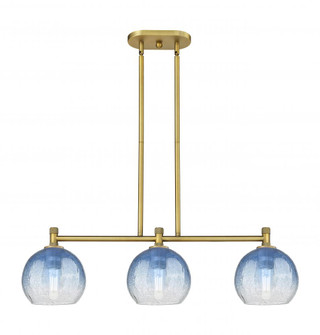 Brookhaven Globe - 3 Light - 35 inch - Brushed Brass - Island Light (3442|434-3I-BB-G483-8SB)