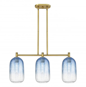 Brookhaven Cloche - 3 Light - 34 inch - Brushed Brass - Island Light (3442|434-3I-BB-G482-7SB)