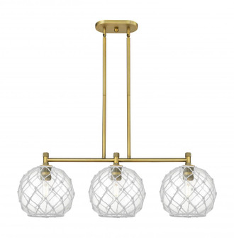 Farmhouse Rope - 3 Light - 37 inch - Brushed Brass - Island Light (3442|434-3I-BB-G122-10RW)