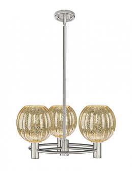 Preston Globe - 3 Light - 21 inch - Satin Nickel - Pendant (3442|434-3CR-SN-G458-7ME)