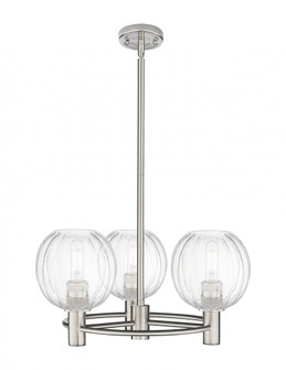 Preston Globe - 3 Light - 21 inch - Satin Nickel - Pendant (3442|434-3CR-SN-G458-7CL)