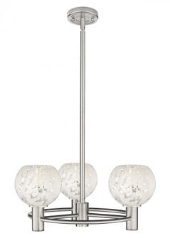 White Mouchette - 3 Light - 20 inch - Satin Nickel - Pendant (3442|434-3CR-SN-G1216-6WM)