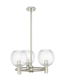Preston Globe - 3 Light - 21 inch - Polished Nickel - Pendant (3442|434-3CR-PN-G458-7CL)