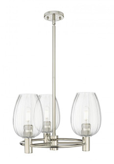 Preston Flute - 3 Light - 20 inch - Polished Nickel - Pendant (3442|434-3CR-PN-G457-6CL)