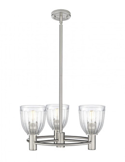 Athens - 3 Light - 20 inch - Polished Nickel - Pendant (3442|434-3CR-PN-G128-6)