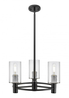 Clymer - 3 Light - 18 inch - Matte Black - Pendant (3442|434-3CR-BK-G802)