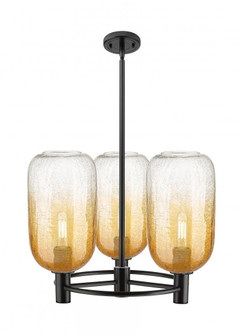 Brookhaven Cloche - 3 Light - 21 inch - Matte Black - Pendant (3442|434-3CR-BK-G482-7AM)