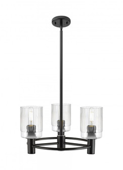 Hadley - 3 Light - 19 inch - Matte Black - Pendant (3442|434-3CR-BK-G342)
