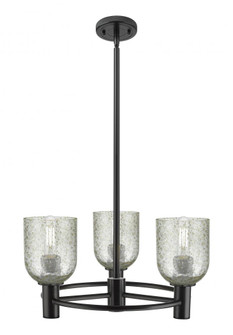 Caledonia - 3 Light - 19 inch - Matte Black - Pendant (3442|434-3CR-BK-G259)