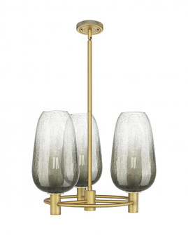 Brookhaven Flute - 3 Light - 21 inch - Brushed Brass - Pendant (3442|434-3CR-BB-G484-7SL)