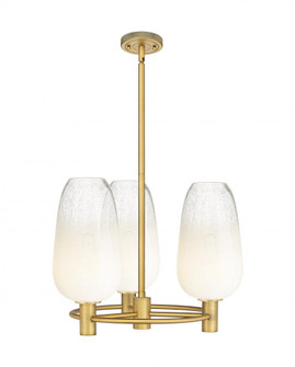 Brookhaven Flute - 3 Light - 21 inch - Brushed Brass - Pendant (3442|434-3CR-BB-G484-7OP)