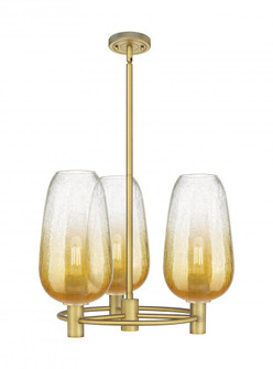 Brookhaven Flute - 3 Light - 21 inch - Brushed Brass - Pendant (3442|434-3CR-BB-G484-7AM)