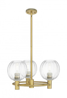 Preston Globe - 3 Light - 21 inch - Brushed Brass - Pendant (3442|434-3CR-BB-G458-7CL)
