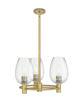 Preston Flute - 3 Light - 20 inch - Brushed Brass - Pendant (3442|434-3CR-BB-G457-6CL)