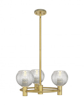 Athens - 3 Light - 20 inch - Brushed Brass - Pendant (3442|434-3CR-BB-G122C-6CL)