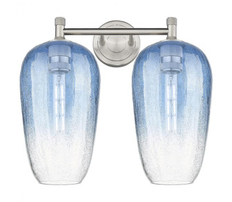 Brookhaven Flute - 2 Light - 15 inch - Satin Nickel - Bath Vanity Light (3442|434-2W-SN-G484-7SB)