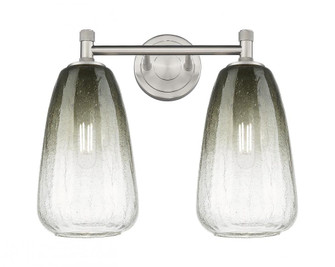 Brookhaven Almond - 2 Light - 14 inch - Satin Nickel - Bath Vanity Light (3442|434-2W-SN-G480-6SL)
