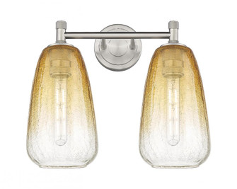 Brookhaven Almond - 2 Light - 14 inch - Satin Nickel - Bath Vanity Light (3442|434-2W-SN-G480-6AM)