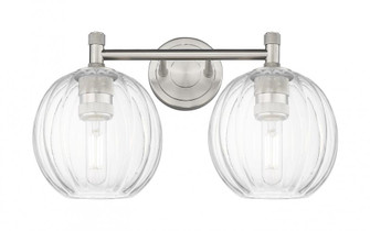 Preston Globe - 2 Light - 15 inch - Satin Nickel - Bath Vanity Light (3442|434-2W-SN-G458-7CL)
