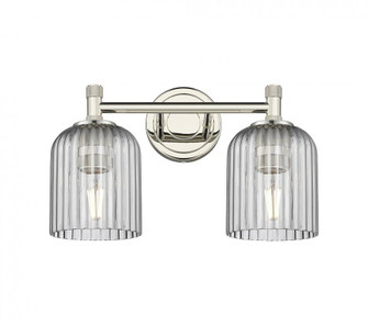 Crown Point - 2 Light - 14 inch - Polished Nickel - Bath Vanity Light (3442|434-2W-PN-G559-5SM)