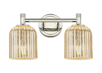 Crown Point - 2 Light - 14 inch - Polished Nickel - Bath Vanity Light (3442|434-2W-PN-G559-5ME)