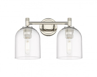 Bella - 2 Light - 14 inch - Polished Nickel - Bath Vanity Light (3442|434-2W-PN-G558-6CL)