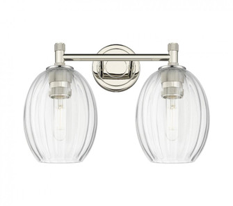 Preston Bulb - 2 Light - 14 inch - Polished Nickel - Bath Vanity Light (3442|434-2W-PN-G459-6CL)