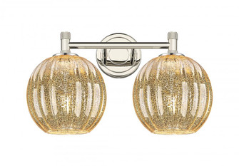 Preston Globe - 2 Light - 15 inch - Polished Nickel - Bath Vanity Light (3442|434-2W-PN-G458-7ME)