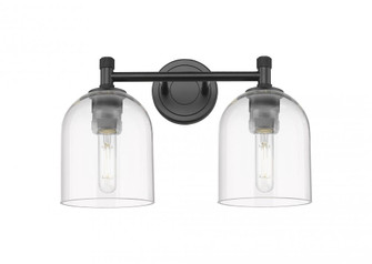 Bella - 2 Light - 14 inch - Matte Black - Bath Vanity Light (3442|434-2W-BK-G558-6CL)