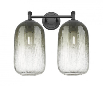 Brookhaven Cloche - 2 Light - 15 inch - Matte Black - Bath Vanity Light (3442|434-2W-BK-G482-7SL)