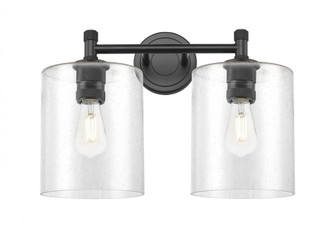 Paladin - 2 Light - 15 inch - Matte Black - Bath Vanity Light (3442|434-2W-BK-G4424-7)