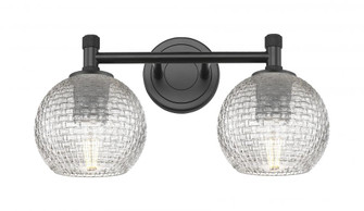 Athens - 2 Light - 14 inch - Matte Black - Bath Vanity Light (3442|434-2W-BK-G122C-6CL)