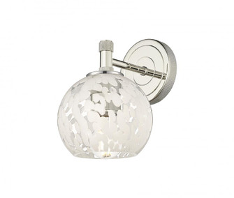 White Mouchette - 1 Light - 6 inch - Polished Nickel - Sconce (3442|434-1W-PN-G1216-6WM)